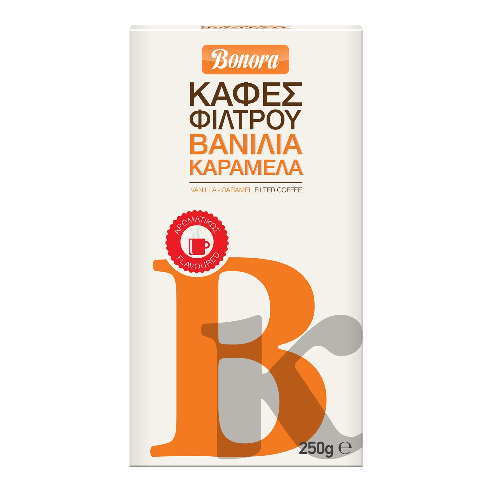 Bonora Καφές φίλτρου Βανίλια Καραμέλα 250g Bonora Καφές φίλτρου Βανίλια Καραμέλα 250g