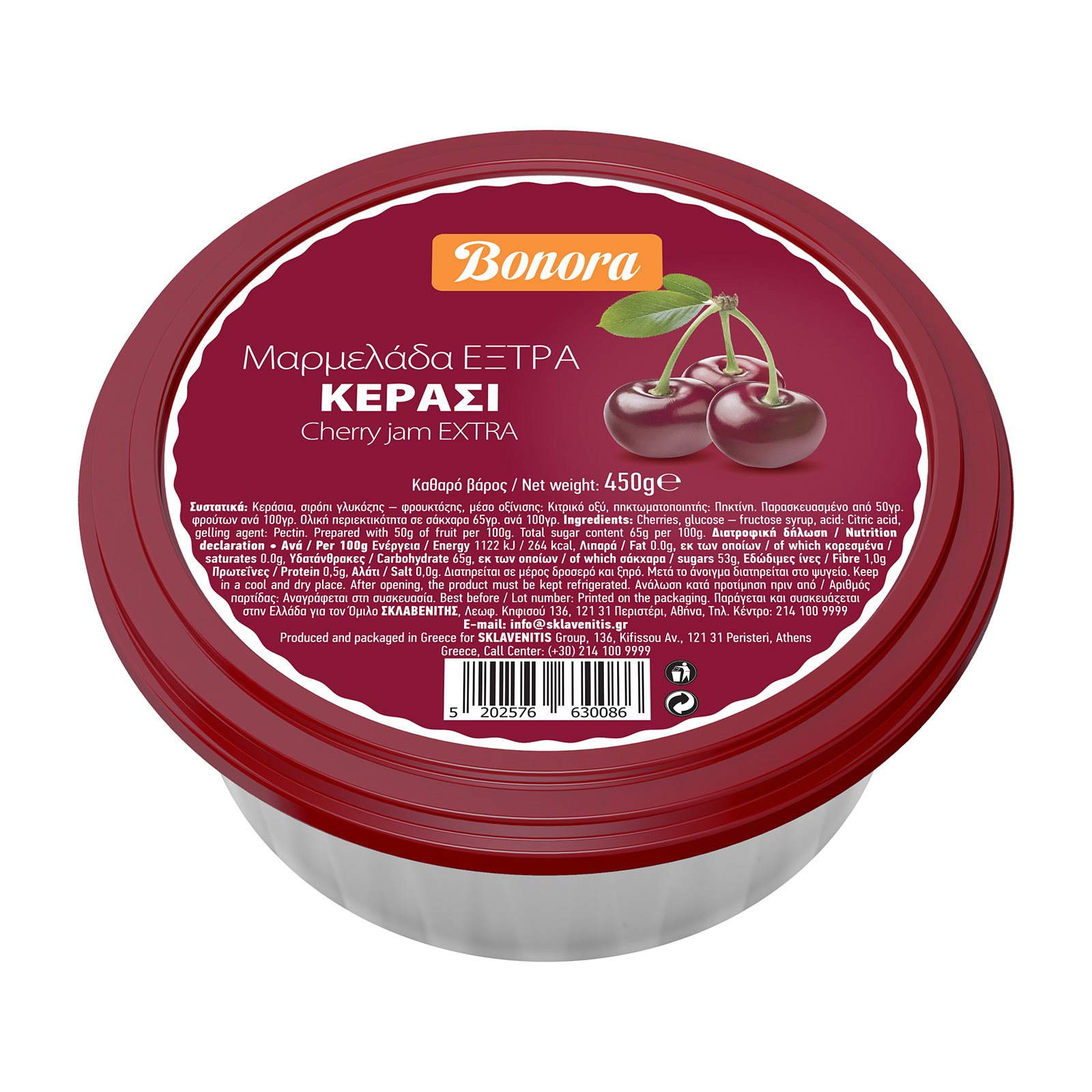 Bonora Μαρμελάδα Έξτρα Κεράσι 450g
