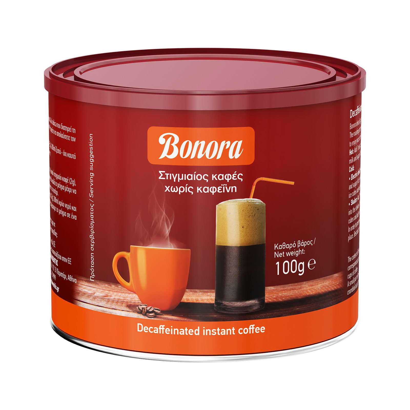 Bonora Στιγµιαίος καφές χωρίς καφεΐνη 100g