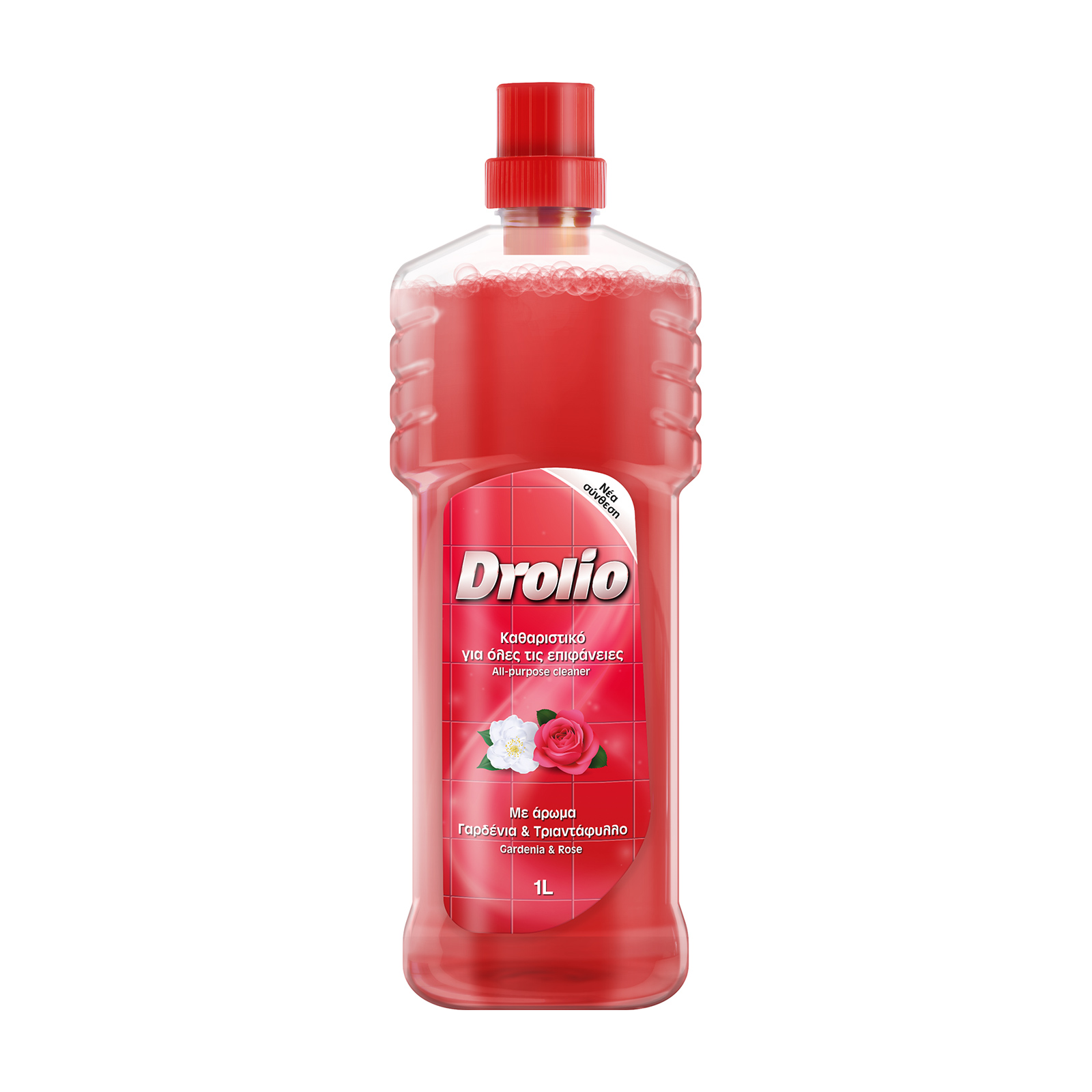 Drolio Καθαριστικό Υγρό Γενικής Χρήσης Γαρδένια & Τριαντάφυλλο 1L Drolio Καθαριστικό Υγρό Γενικής Χρήσης Γαρδένια & Τριαντάφυλλο 1L