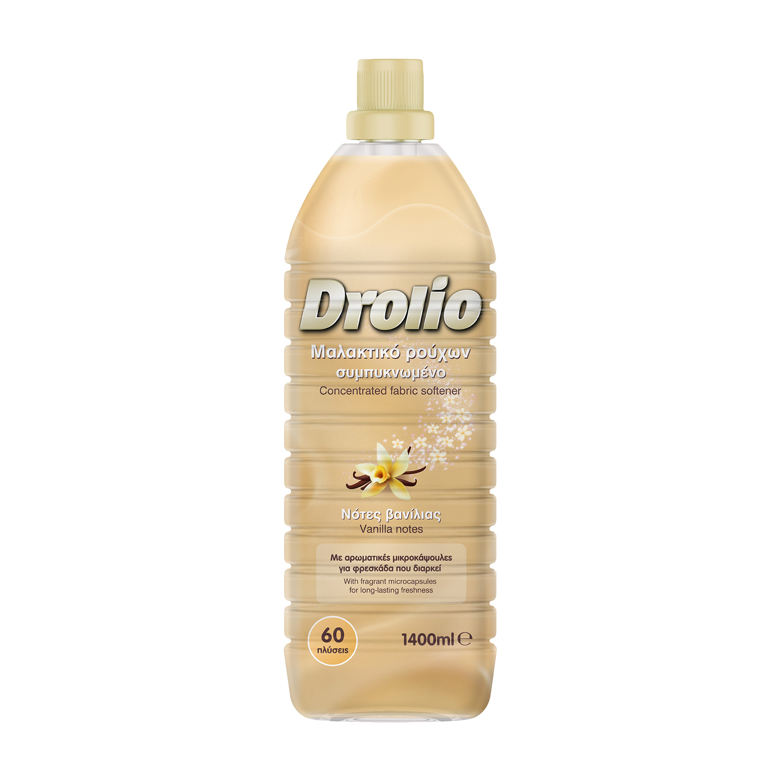 Drolio Μαλακτικό Ρούχων Νότες Βανίλιας 1400ml Drolio Μαλακτικό Ρούχων Νότες Βανίλιας 1400ml