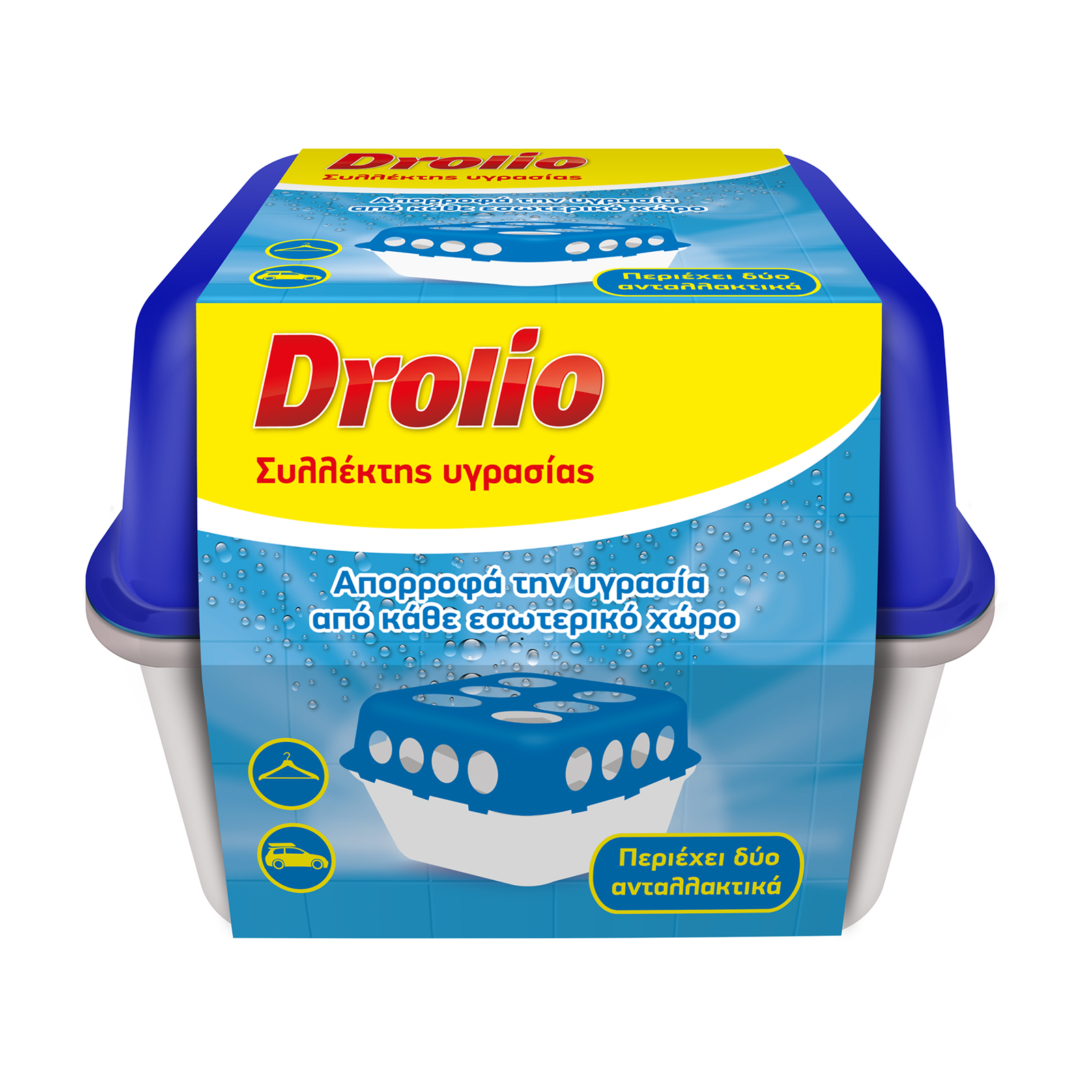 Drolio Συλλέκτης υγρασίας Συσκευή 2X400g Drolio Συλλέκτης υγρασίας Συσκευή 2X400g