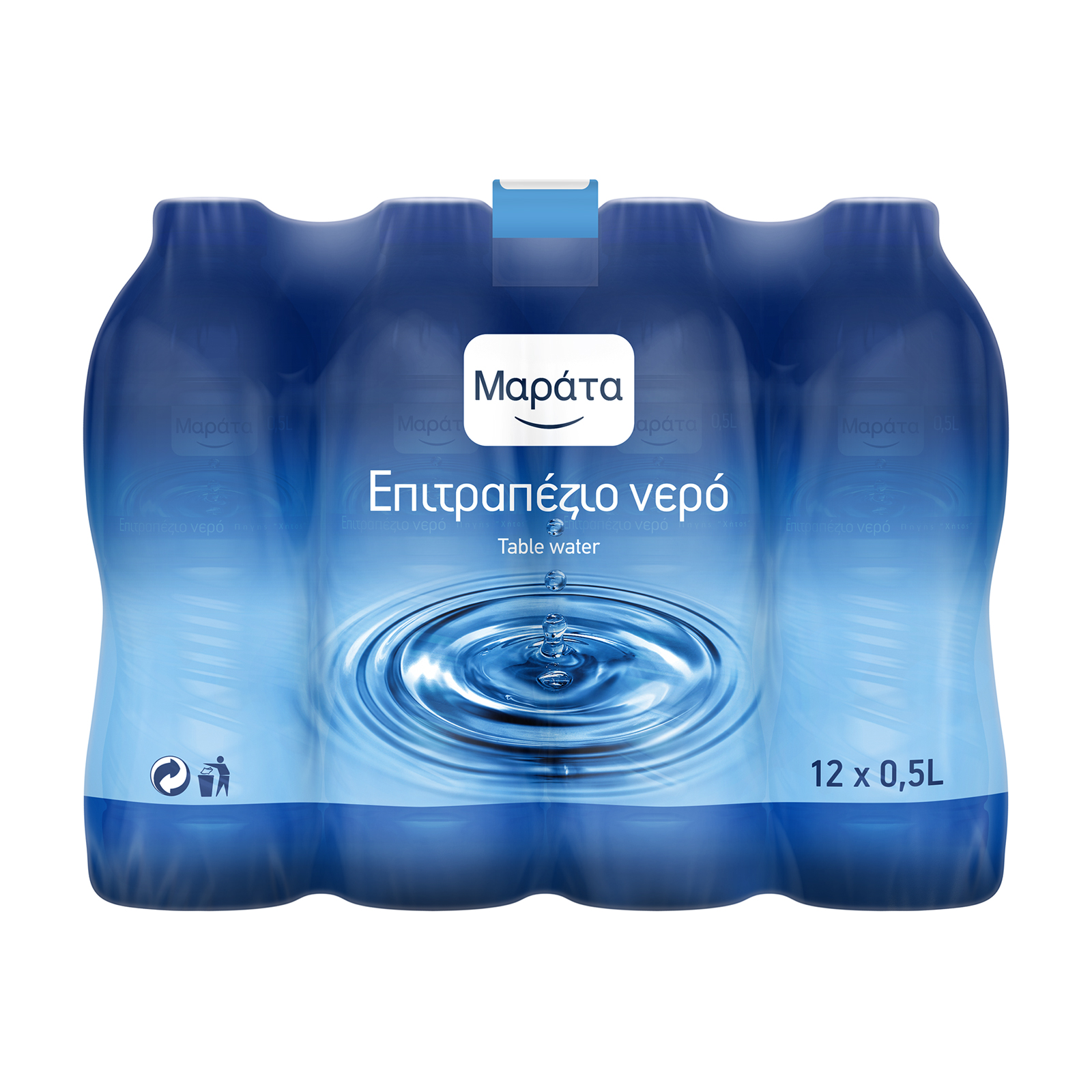 Μαράτα επιτραπέζιο νερό πηγής Χήτος 12 Χ 500ml