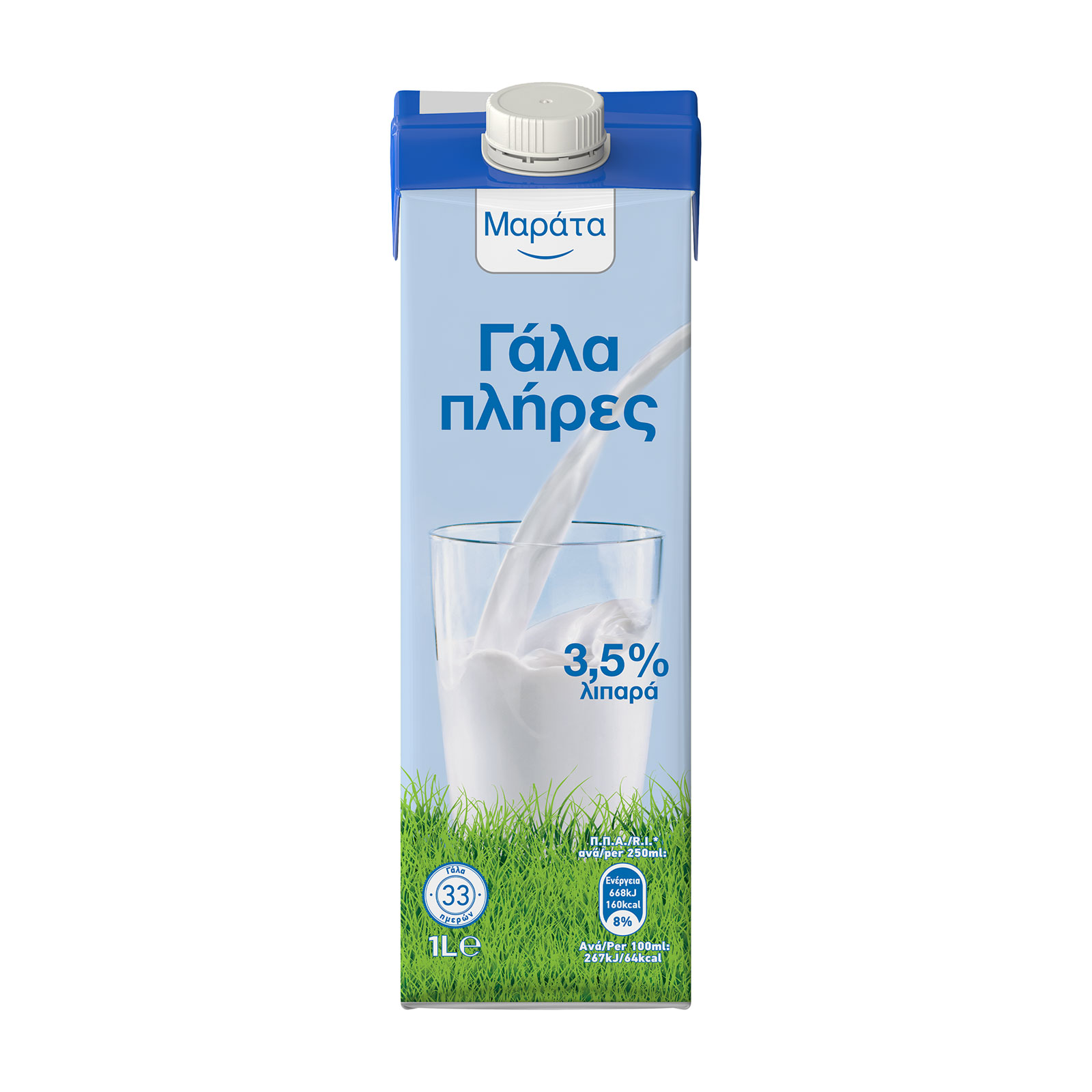 Μαράτα Γάλα Υψηλής Παστερίωσης πλήρες 1L