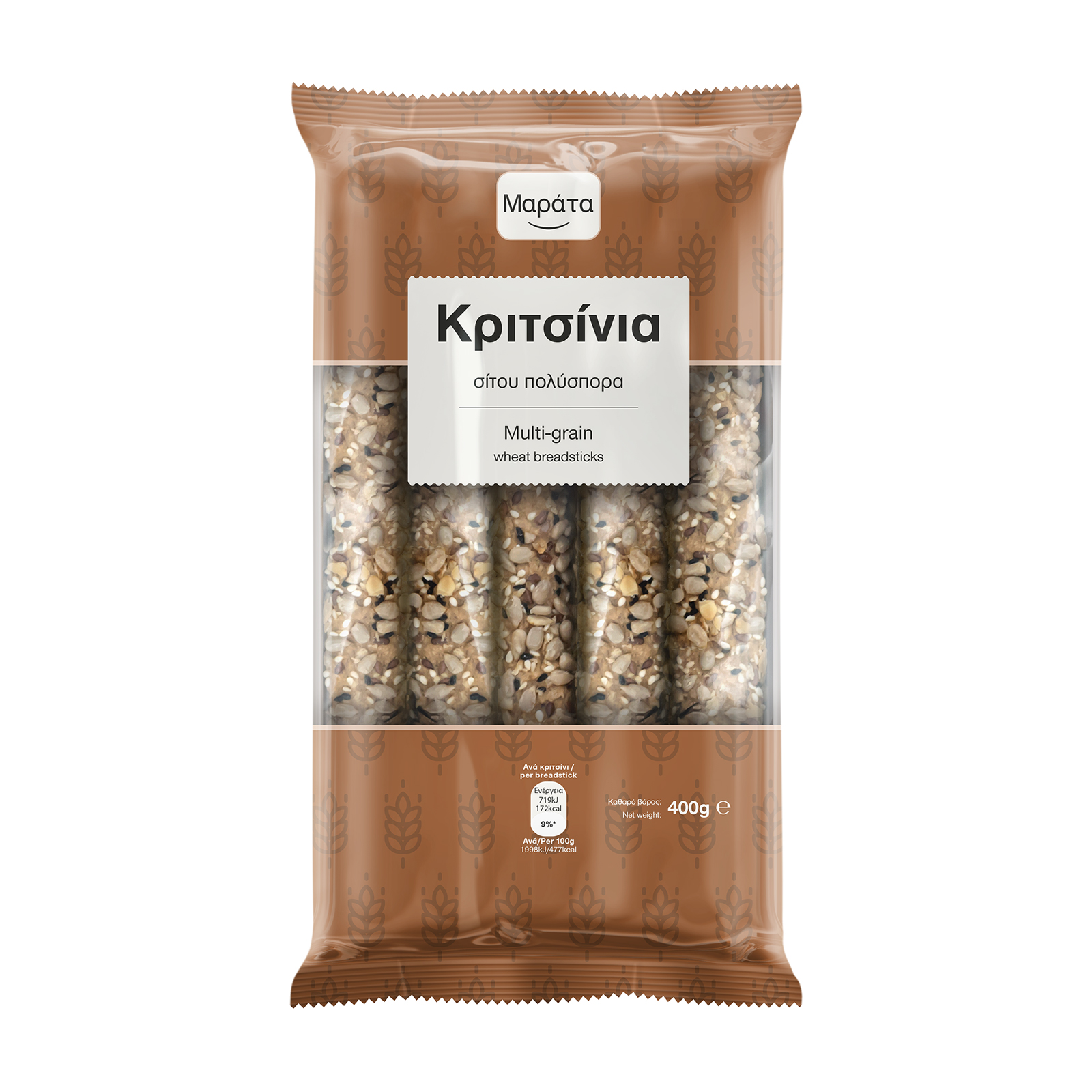 Μαράτα Κριτσίνια σίτου Πολύσπορα 400g Μαράτα Κριτσίνια σίτου Πολύσπορα 400g