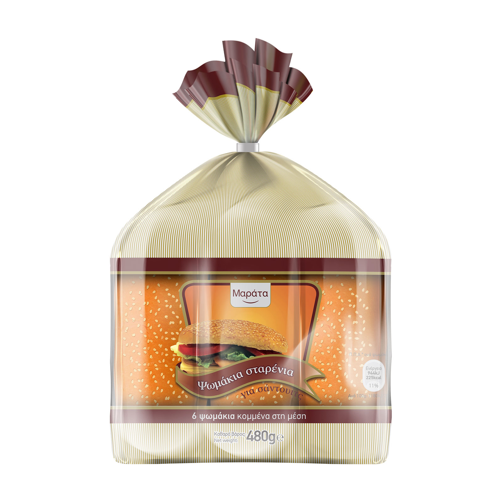 Μαράτα Ψωμάκια σταρένια για σάντουιτς 400g Μαράτα Ψωμάκια σταρένια για σάντουιτς 400g