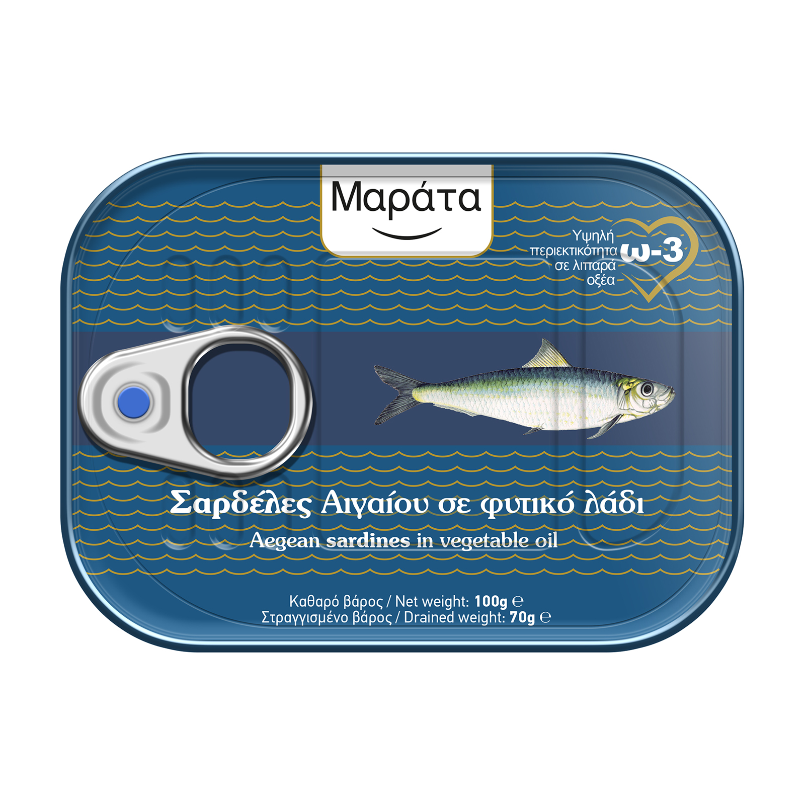 Μαράτα Σαρδέλες Αιγαίου σε Φυτικό Λάδι 100g Μαράτα Σαρδέλες Αιγαίου σε Φυτικό Λάδι 100g