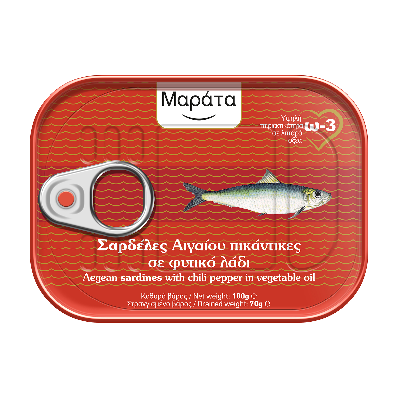 Μαράτα Σαρδέλες Αιγαίου Πικάντικες σε Φυτικό Λάδι 100g Μαράτα Σαρδέλες Αιγαίου Πικάντικες σε Φυτικό Λάδι 100g