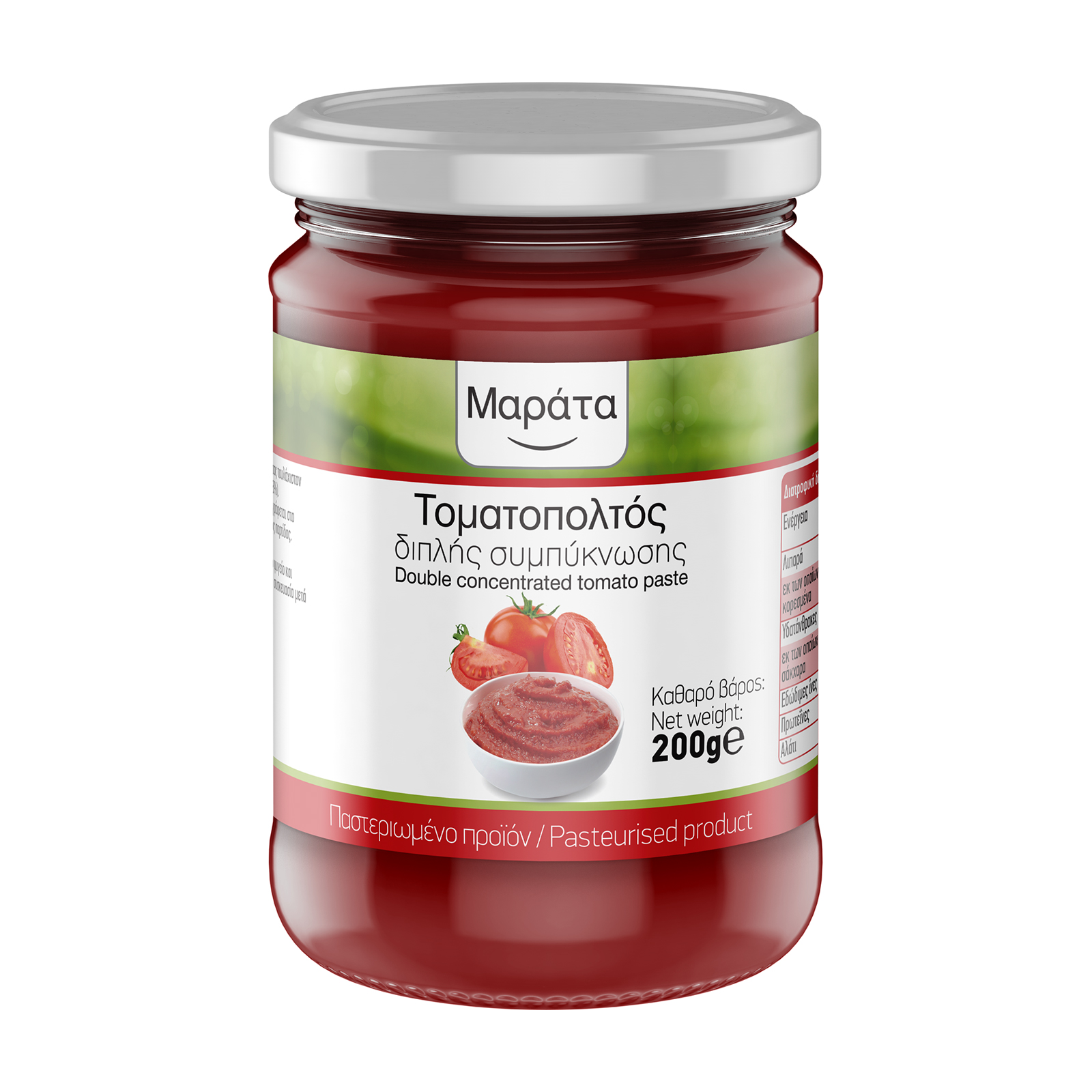 Μαράτα Τοματοπολτός (γυάλινο βάζο) 200g