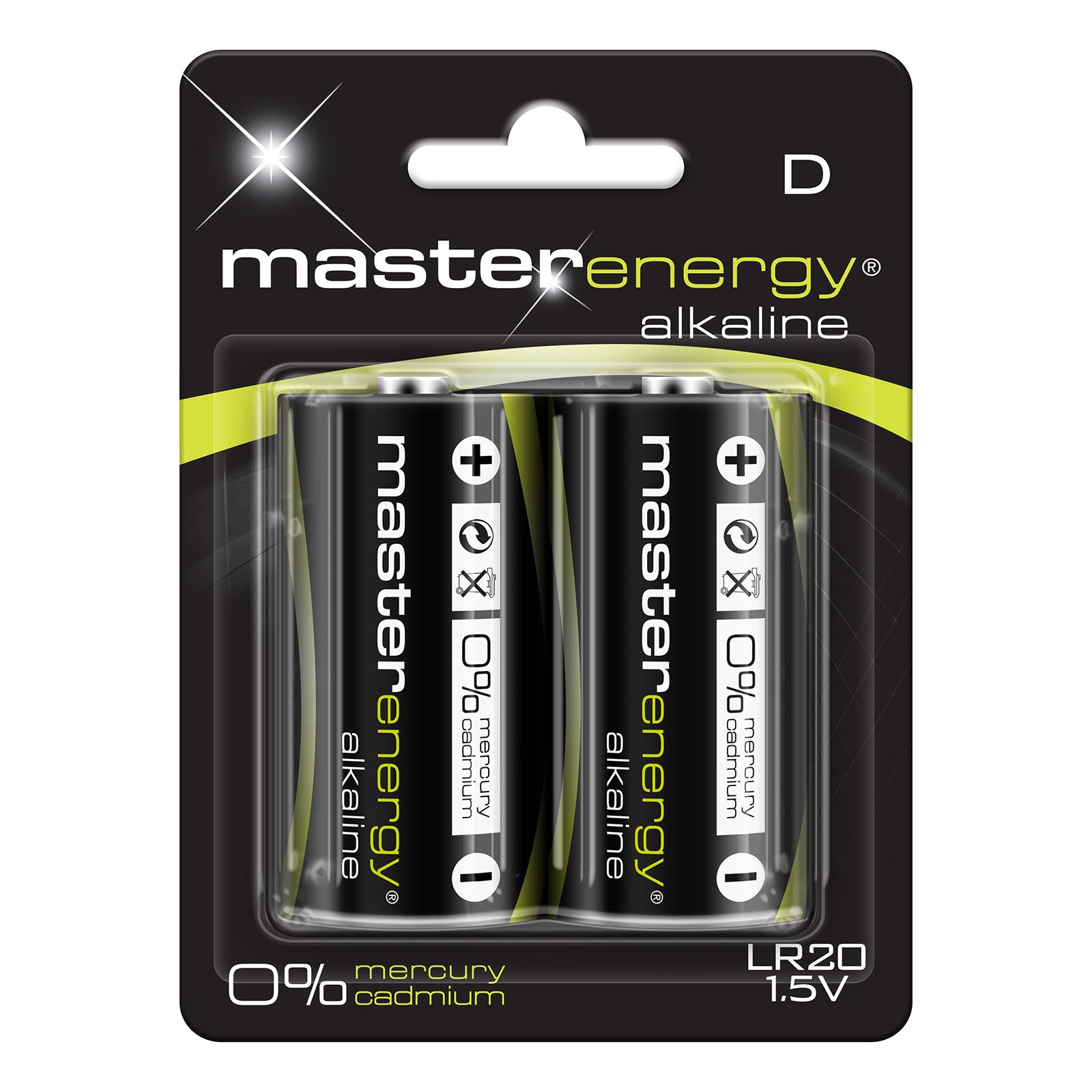 Master Energy Αλκαλικές Μπαταρίες D 2τεμ Master Energy Αλκαλικές Μπαταρίες D 2τεμ