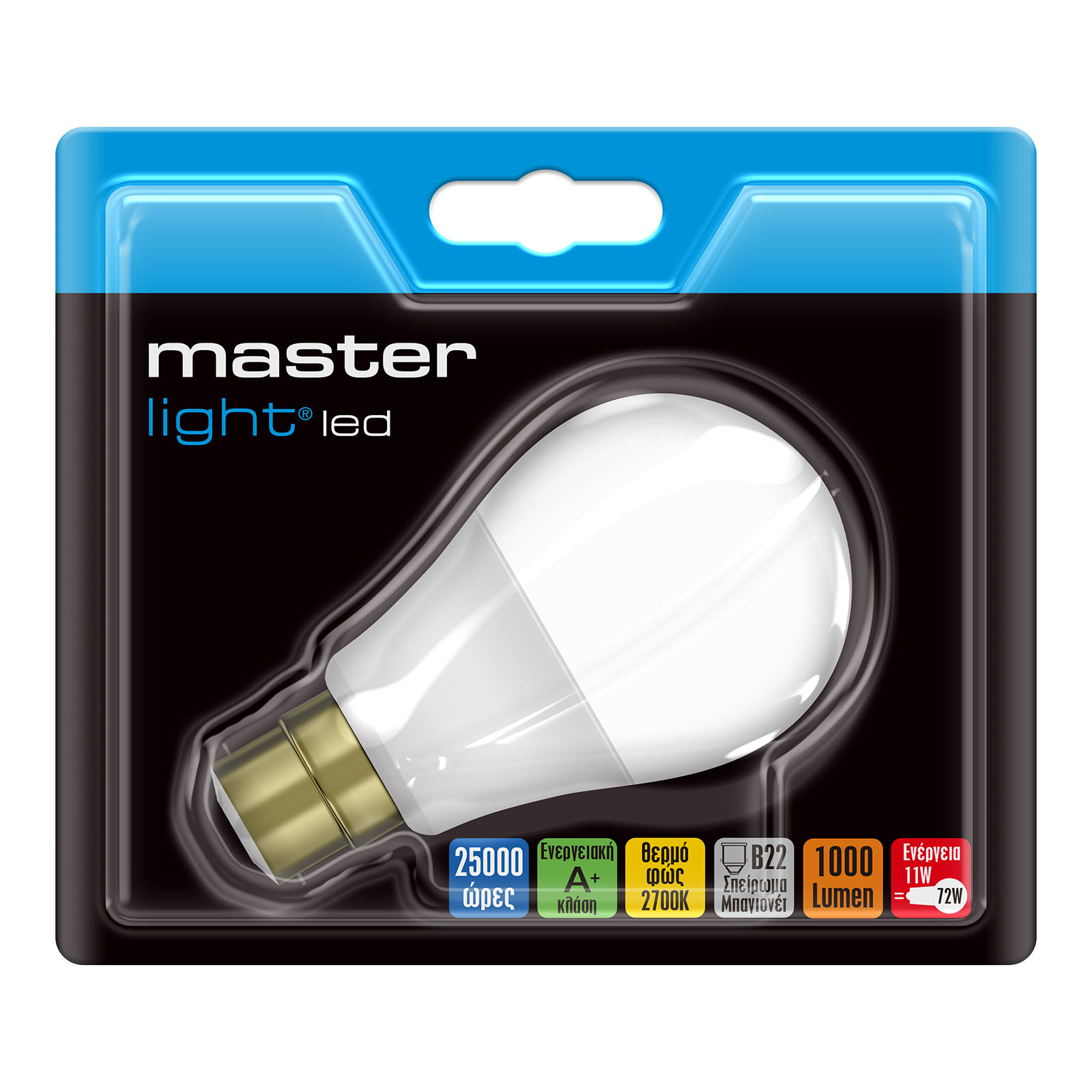 Master Light Λαμπτήρας Led A-60 11W B22 Master Light Λαμπτήρας Led A-60 11W B22