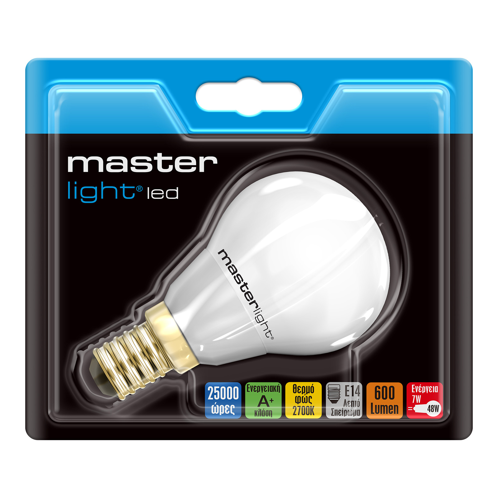 Master Light Λαμπτήρας Led Γλόμπος 7W E14 Master Light Λαμπτήρας Led Γλόμπος 7W E14