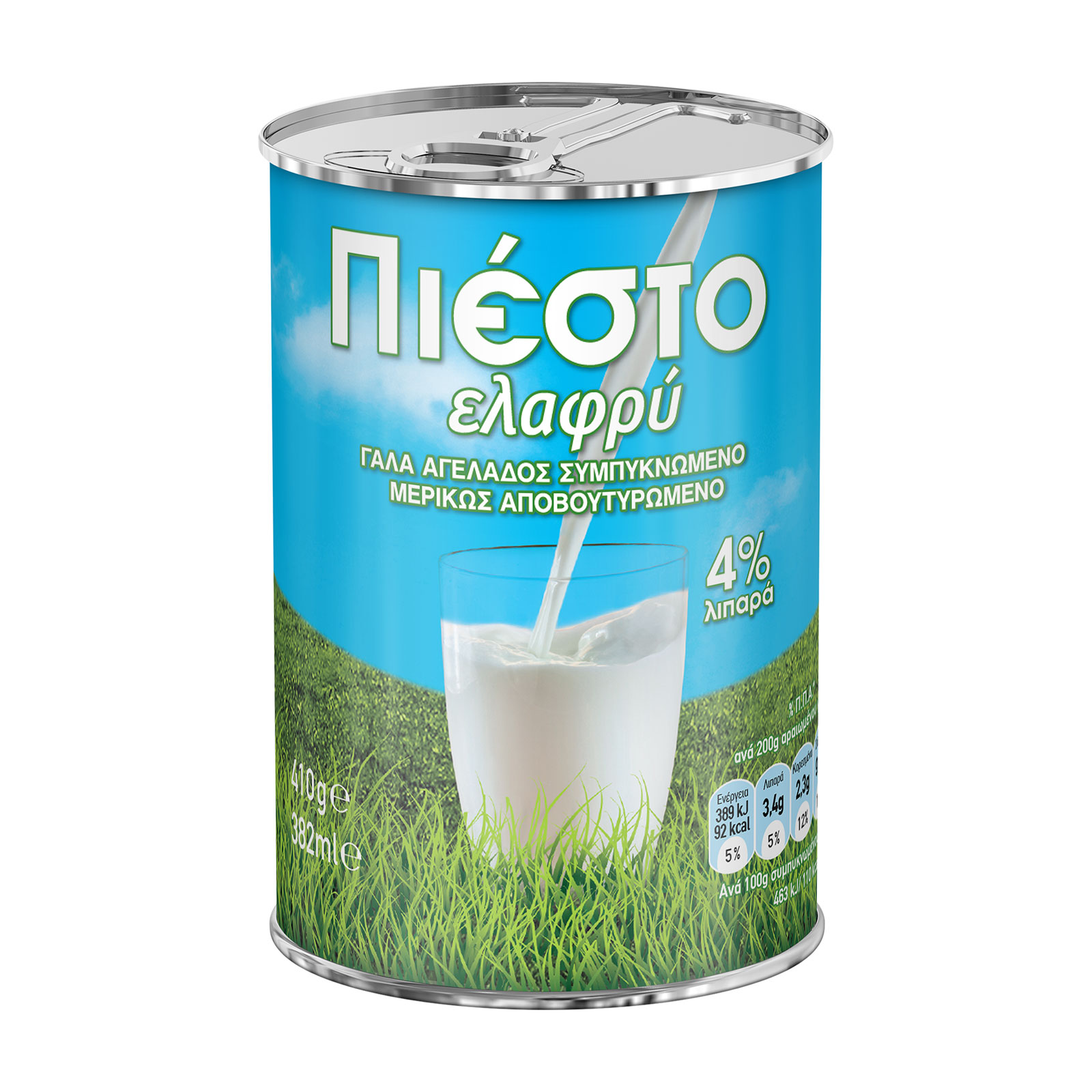 Πιέστο γάλα συμπυκνωμένο ελαφρύ 410g Πιέστο γάλα συμπυκνωμένο ελαφρύ 410g