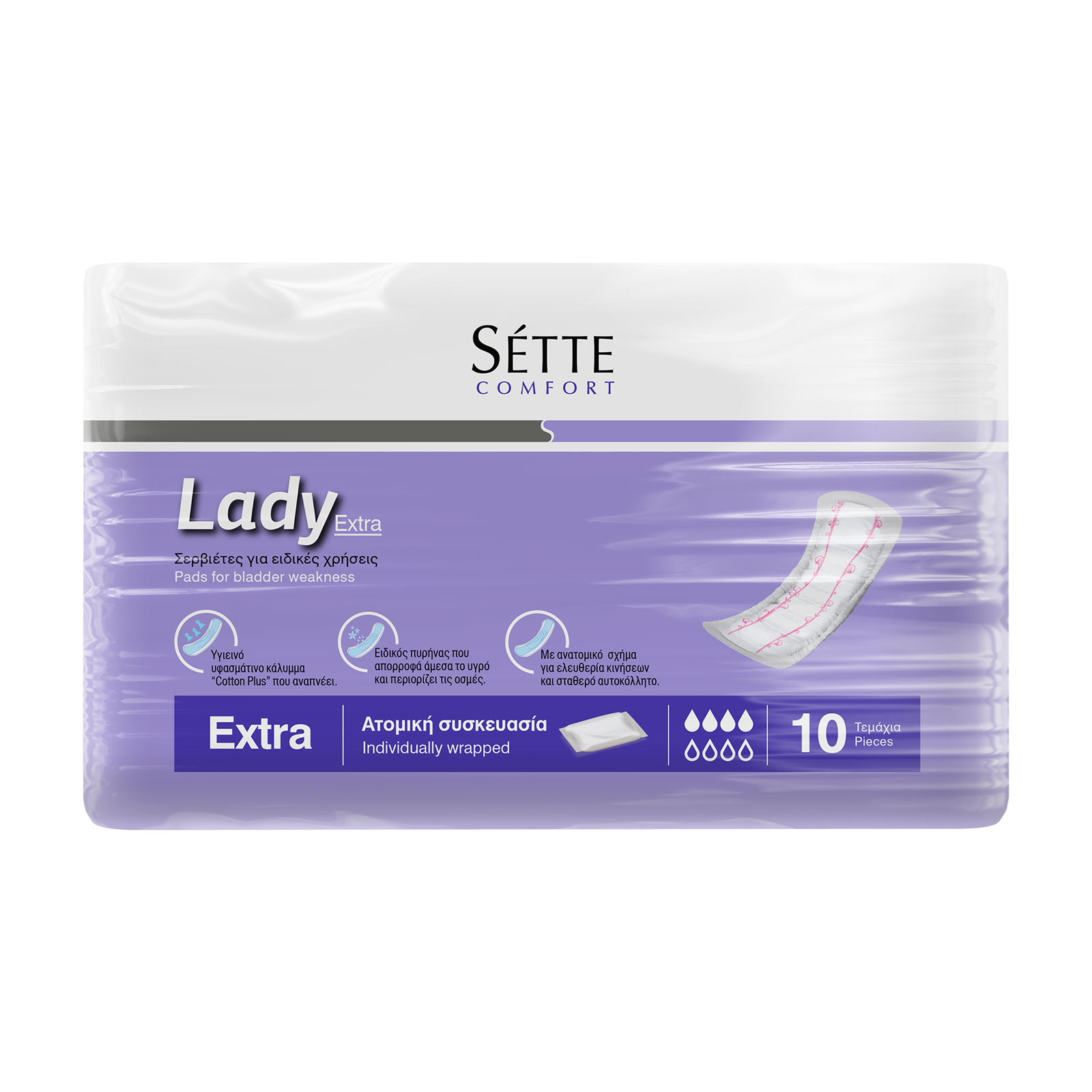 Sette Lady Σερβιέτες ειδικής χρήσης Extra Sette Lady Σερβιέτες ειδικής χρήσης Extra