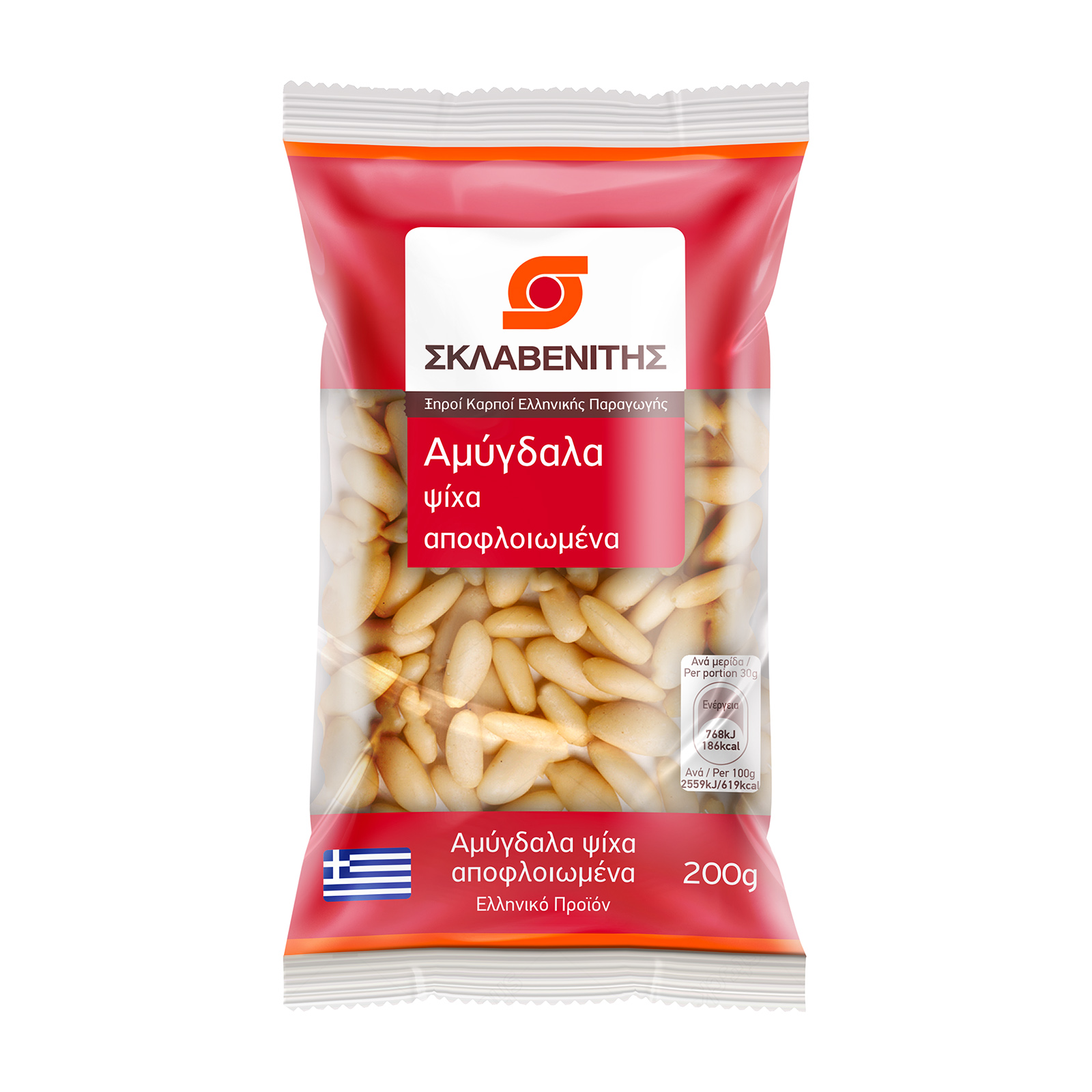 Σκλαβενίτης Αμύγδαλα ψίχα αποφλοιωμένα ΕΛ 200g