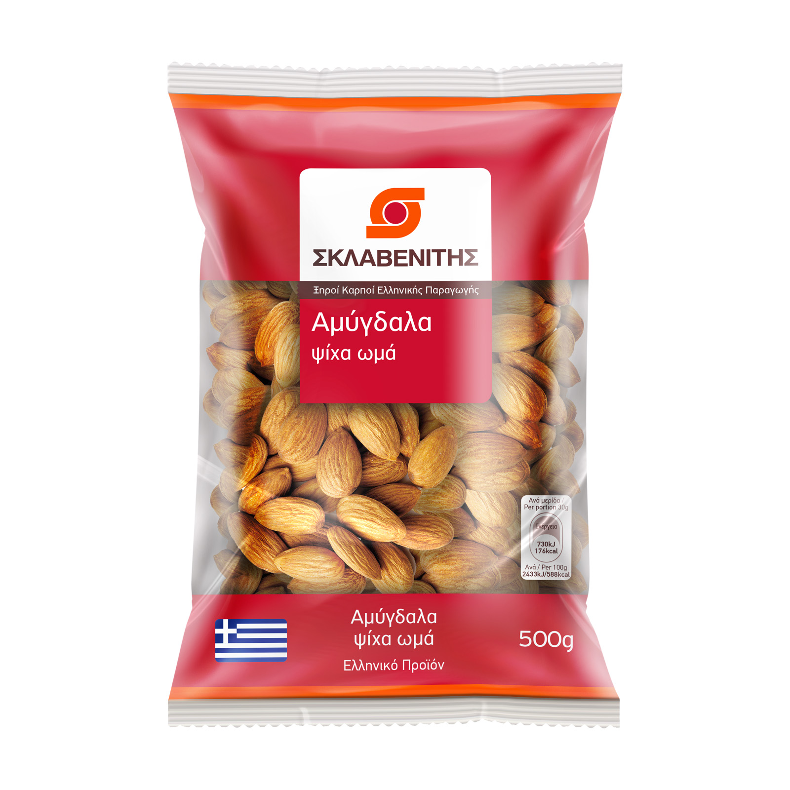 Σκλαβενίτης Αμύγδαλα ψίχα ωμά ΕΛ 500g