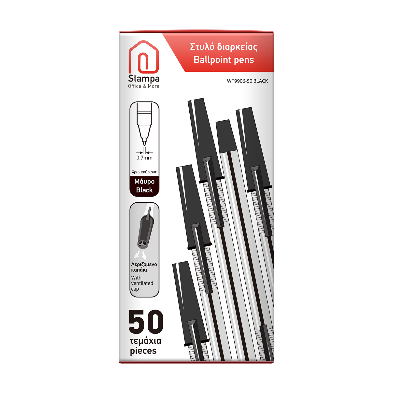 Stampa Στυλό διαρκείας μαύρο WT9906