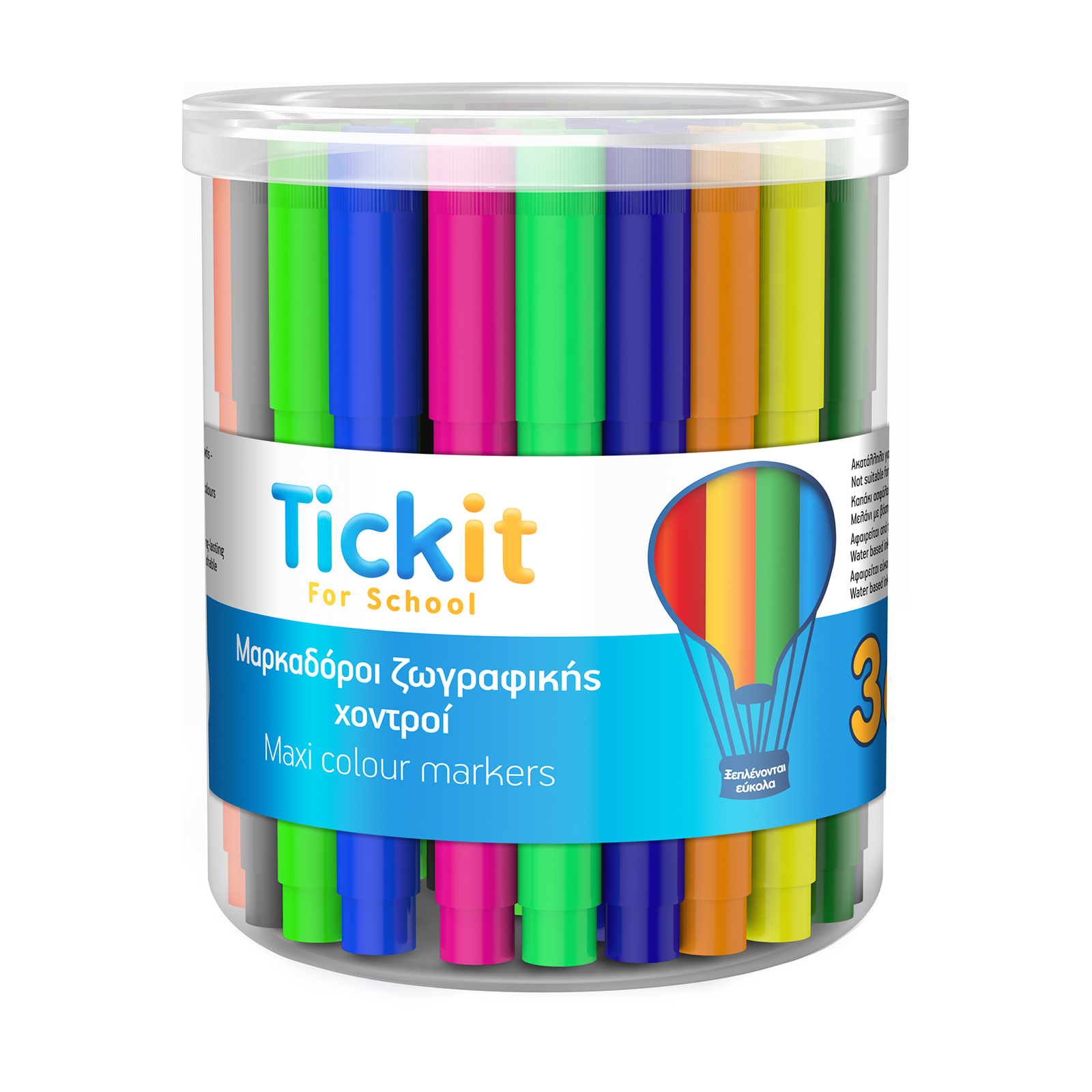 Tickit Μαρκαδόροι ζωγραφικής χοντροί 36τεμ Tickit Μαρκαδόροι ζωγραφικής χοντροί 36τεμ